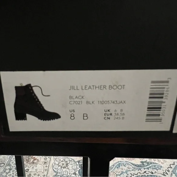 Coach Jill Women's Black Lace-Up Boots - Picture 8 of 8